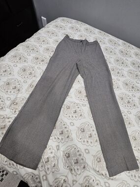 Focus 2000 Women's Wide-Leg Houndstooth Pants - Black & White